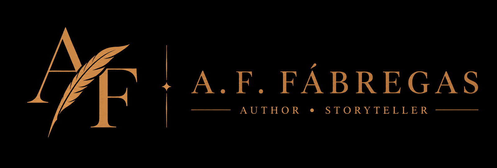 A.F. Fábregas logo with feather and text design.