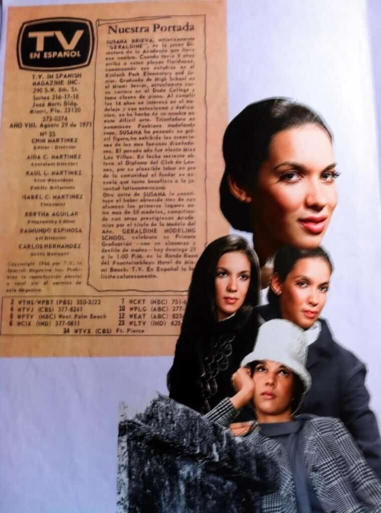 Women and children posing with a newspaper background, showcasing a casual and stylish look in a nat.